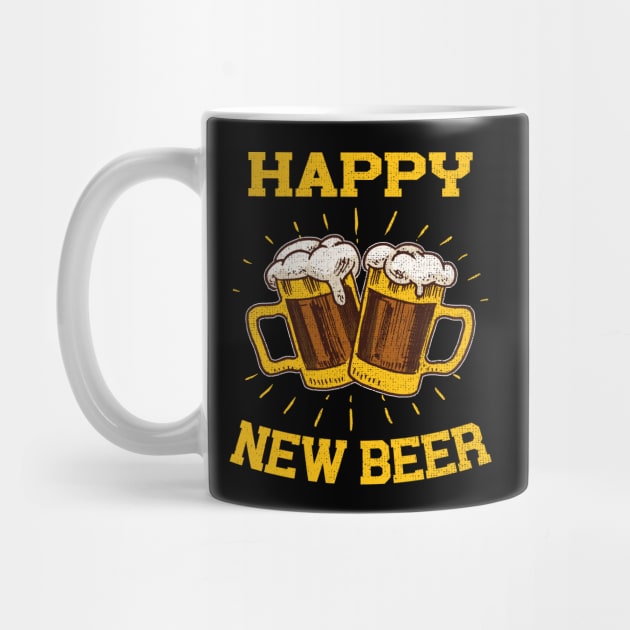 Happy New Beer Funny Happy New Year by MZeeDesigns